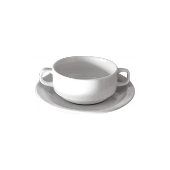 Image 1 of Horecano - Порцеланова купичка консуме 300мл с подложна чинийка (BN-20021) - Китайски порцелан (016736)