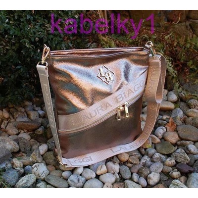 Laura Biaggi kabelka zlatá tmavá crossbody