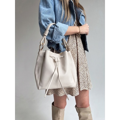 Dámsky vačok s crossbody kabelkou elegantná 2v1 kabelka na každý deň béžová