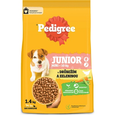 Pedigree Mini Junior drůbeží se zeleninou 1,4 kg