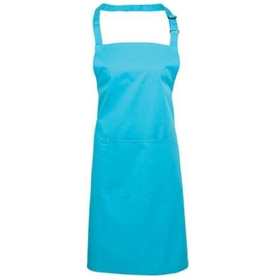 Premier Workwear Pracovní zástěra za krk s kapsou PR154 Turquoise Pantone 312 72x86cm