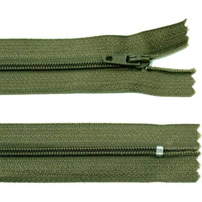 Spirálový zip no.3 nerozepínací 50cm - více barev color: 727 tmavě khaki zelená