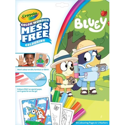 Crayola Vodná omaľovánka pre deti bez neporiadku Mess Free BLUEY na pláži