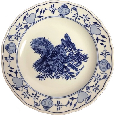 Cibulák Tanier plytký 24cm VEVERKA Originálny Český Porcelán Dubí