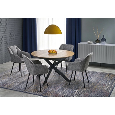 Halmar Разтегателна трапезна маса acord натурален дъб