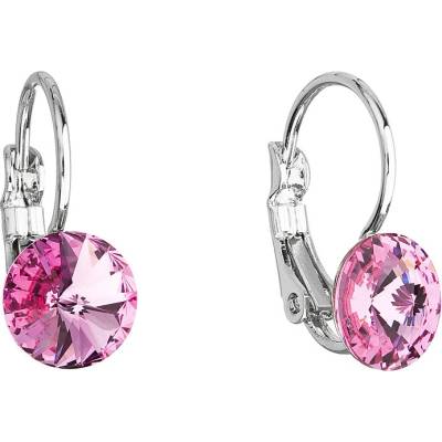 Pavona Náušnice bižuterie se Swarovski krystaly růžové kulaté 51031.3 rose – Hledejceny.cz