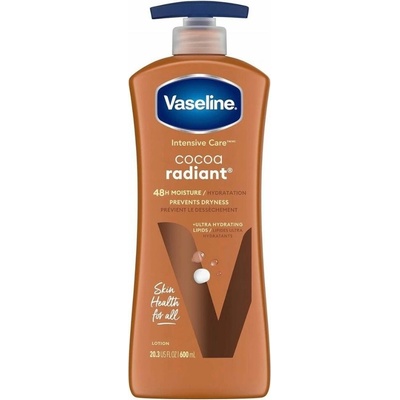 Vaseline Cocoa Radiant Body Lotion telové mlieko pre suchú pokožku 600 ml