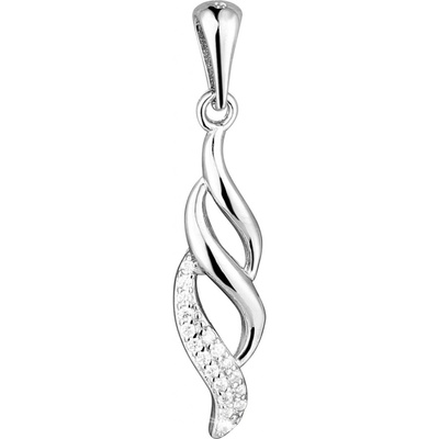 Pavona Stříbrný přívěsek se zirkony bílá vlnka 14046.1 crystal