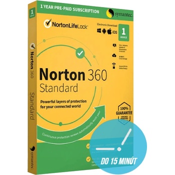 Symantec NORTON 360 STANDARD 10GB + VPN 1 lic. 1 lic. 12 mes.