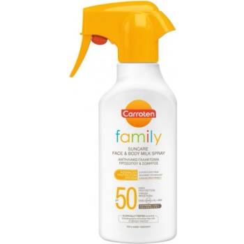 Carroten Family Suncare Face & Body Milk Spray - Слънцезащитно мляко спрей SPF50, 270мл