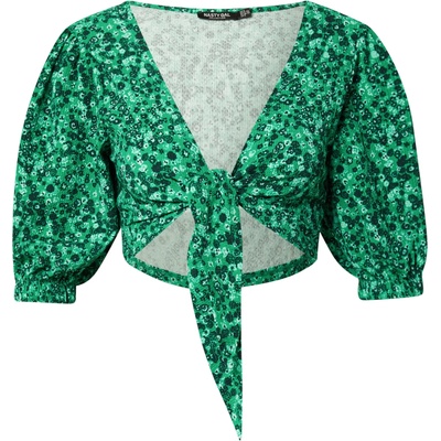 Nasty Gal Блуза зелено, размер 4