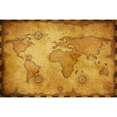 Dimex MS-5-1534 Vliesová fototapeta Stará mapa vintage rozměry 375 x 250 cm