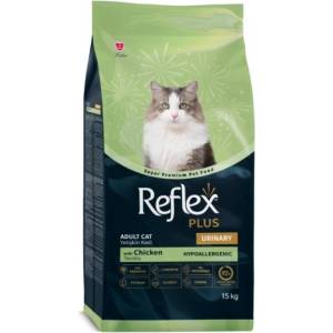 Lider Pet Food Reflex Plus Urinary Chicken Adult Cat - Пълноценна храна за израснали котки от всички породи с пилешко месо и с грижа за уринарния тракт 15 кг, Турция