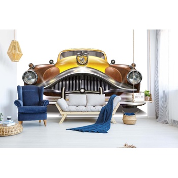 DIMEX ART s. r. o Самозалепваща се флизелинова фототапета капак на ретро кола iii. 375 x 250 см