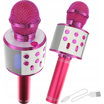 WSTER WS 858 Karaoke bluetooth mikrofón tmavo ružový
