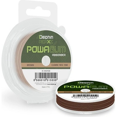 Feeder Guma Delphin Reaxe PowaGUM Absorber Hnedá 0,6mm 4kg 10m