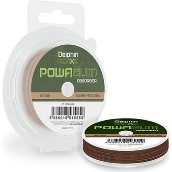 Feeder Guma Delphin Reaxe PowaGUM Absorber Hnedá 0,6mm 4kg 10m