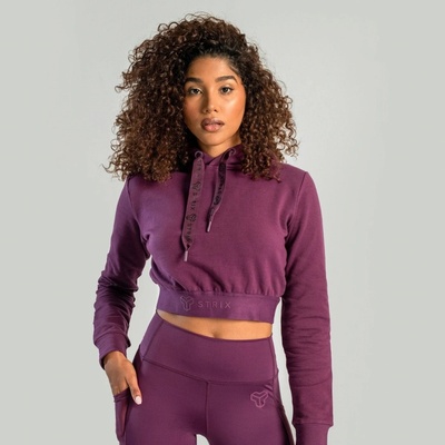 Strix Essential Cropped Hoodie Plum