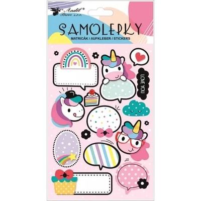 PLUS LINE Етикети с еднорози за надписване - 13 x 19 см (AN15128)