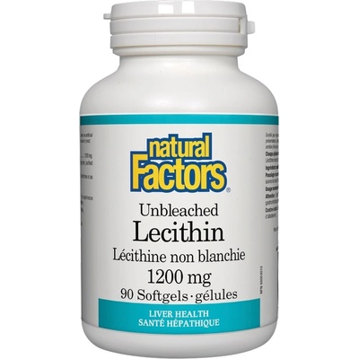 Natural Factors Unbleached Lecithin, 1200 mg, 90 капсули, Natural Factors