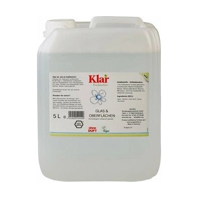 Klar Čistící prostředek na sklo a povrchy bez parfemace 5 l