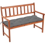 vidaXL Градинска пейка с възглавница, 120 cм, акация масив (3063784)