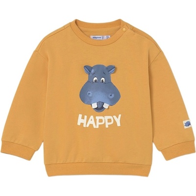 Mayoral dětská mikina DR Happy hroch hořčicová