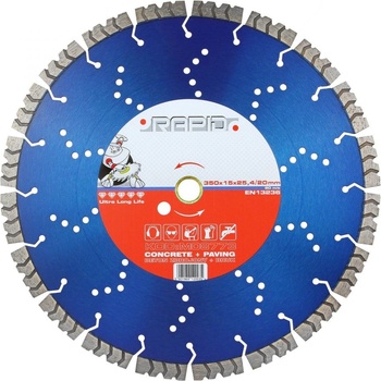 Rapid Kotouč řezný diamantový 350 x 15 x 25,4 / 20 mm M08773