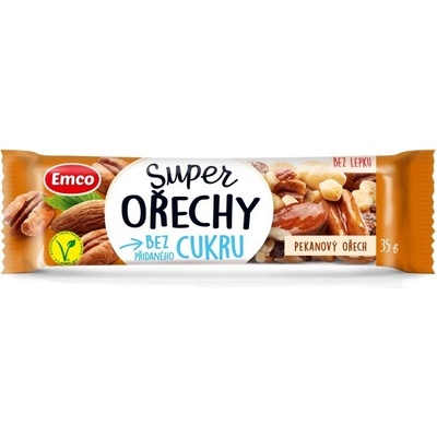 EMCO Super ořechy tyčinka bez lepku Pekanový ořech 35 g