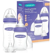Lansinoh Natural Wave štartovacia sada fľaštičiek 3x cumlík fialová 1x160 ml 1x240 ml