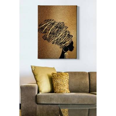 ASIR Obraz na plátně ZLATÁ AFRICKÁ KRÁSKA 70 x 100 cm