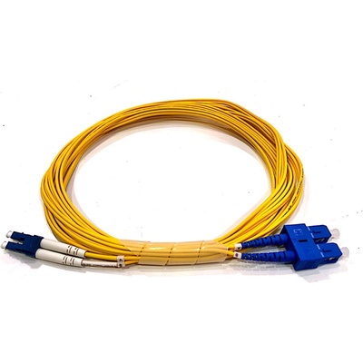 Conneu LC-UPC-SC-UPC, дуплекс, сингъл мод OS2, 2 мм оптичен пач кабел & mdash; 1.5 метра (CNFJ-LCSCOS2DYE2mm-1.5)
