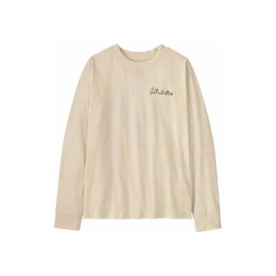 Patagonia Long-Sleeved Graphic T-Shirt Kids béžová