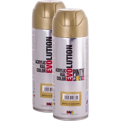 Pinty Plus metalický - akrylový email v spreji - zlatý - 400 ml