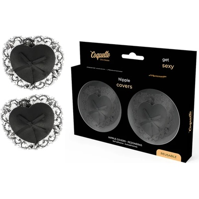 Пастиси за зърна с дантела, самозалепващи - Nipple Covers Black (D-226941)