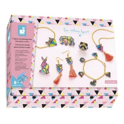 Janod - Творчески комплект - Направи си бижута от свиваема пластмаса (J07996)