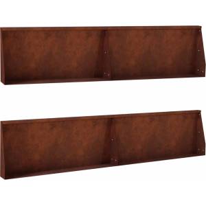 vidaXL Задържащи стени 4 бр. 100 x 12 x 30 см Кортенова стомана (3449036)