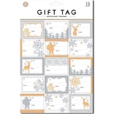 Jmenovky vánoční samolepící různé 203X309mm, žlutá, šedá – Hledejceny.cz