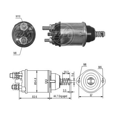 Spínač startéru ZM - Lucas 77149