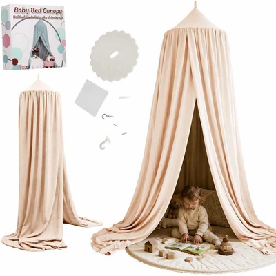 KIK baldachýn boho béžový nad postelí závěsný stan tipi 66×280 cm