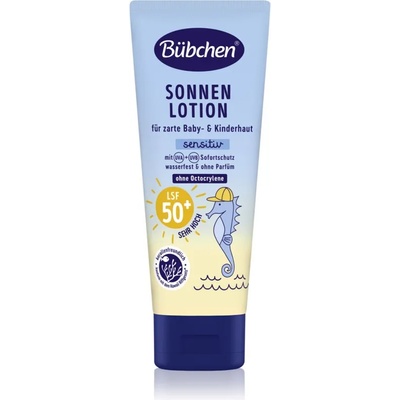Bübchen Sensitive Sun Lotion SPF 50+ защитно мляко за загар за деца SPF 50+ 100ml