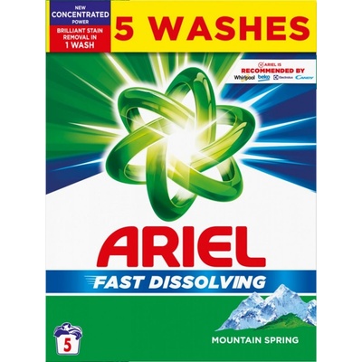 Ariel prášok Mountain Spring pre čistú a voňavú bielizeň bez škvŕn 5 PD 275 g