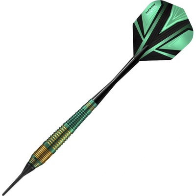 Sada soft šipek Harrows Vivid Green 18g, brass