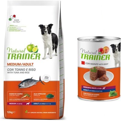 Trainer Natural Medium Adult tuňák a rýže 12 kg