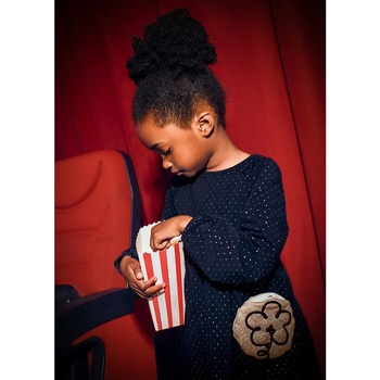 Mayoral Рокля в морскосин цвят със златисти точки и малка бежова чанта за мини момиче Mayoral