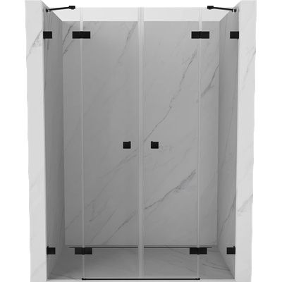 Mexen Lunar Двойна врата за душ, 150 см, прозрачна, черна - 834D-150-000-70-00 (834D-150-000-70-00)