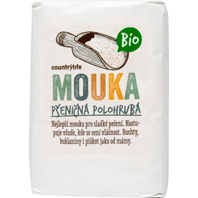 Country Life Mouka pšeničná polohrubá Bio 1kg