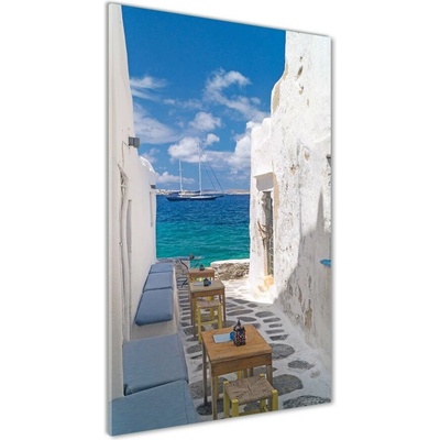 Vertikálny foto obraz sklenený Grécke ulice 50x100 cm