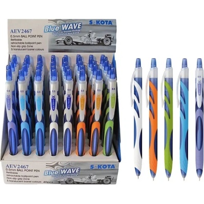 SaKOTA Химикалка Sakota Blue Wave с бутон за натискане в смесени цветове AEV2467 (AEV2467)