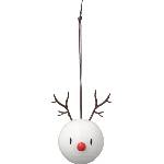 Hoptimist Коледни топки Xmass Bumble северни елени бели 2 бр (26096)